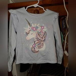 Light Lavender 4t Kids Unicorn Top